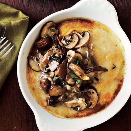 Fontal Polenta with Mushroom Sauté