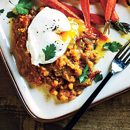 Spiced Lentils and Poached Eggs Spiced Lentils and Poached Eggs