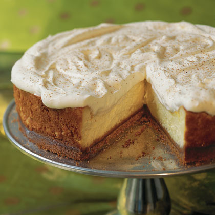 Eggnog Cheesecake With Gingersnap Crust Eggnog Cheesecake With Gingersnap Crust