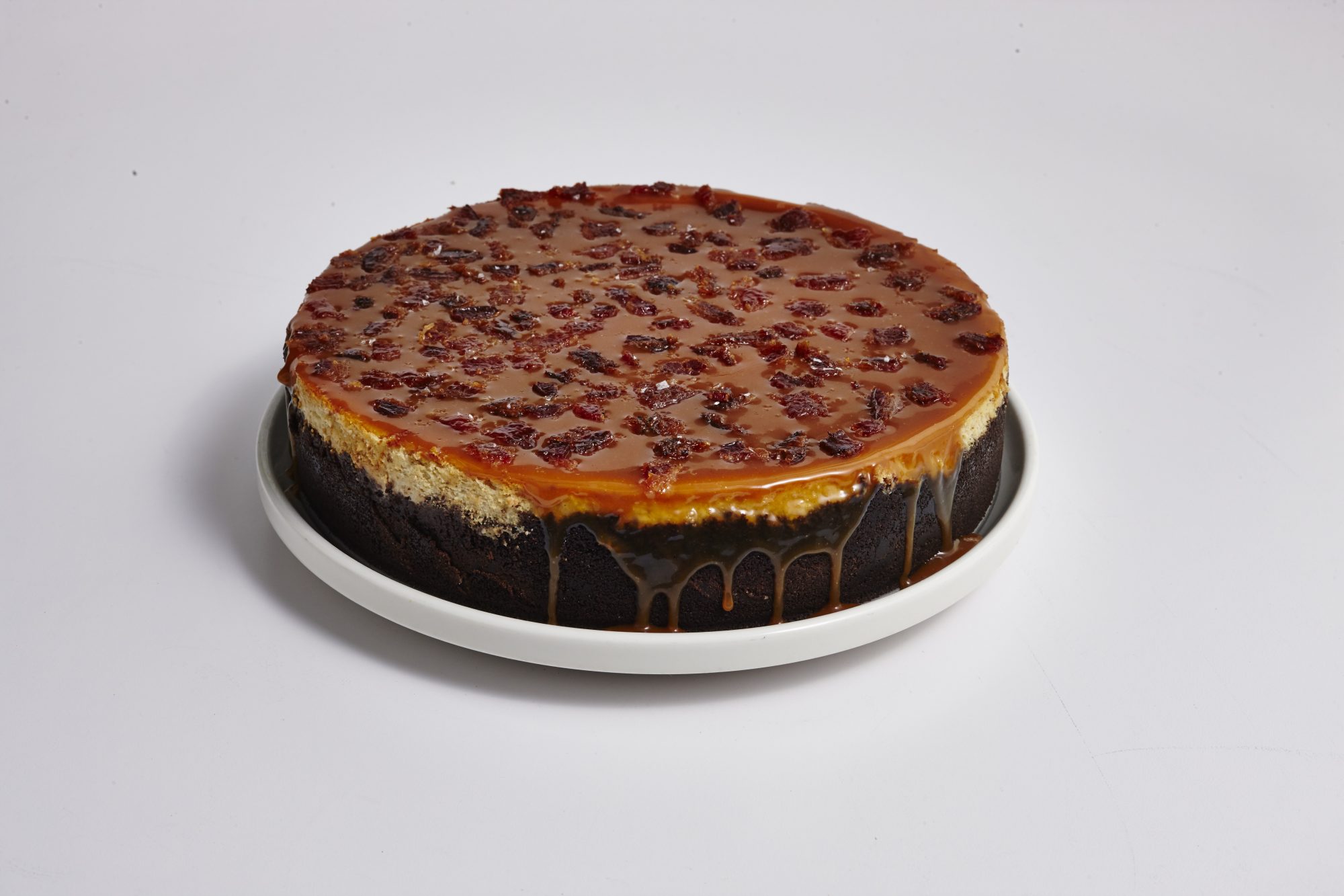Peanut Butter and Banana Cheesecake with Candied Bacon