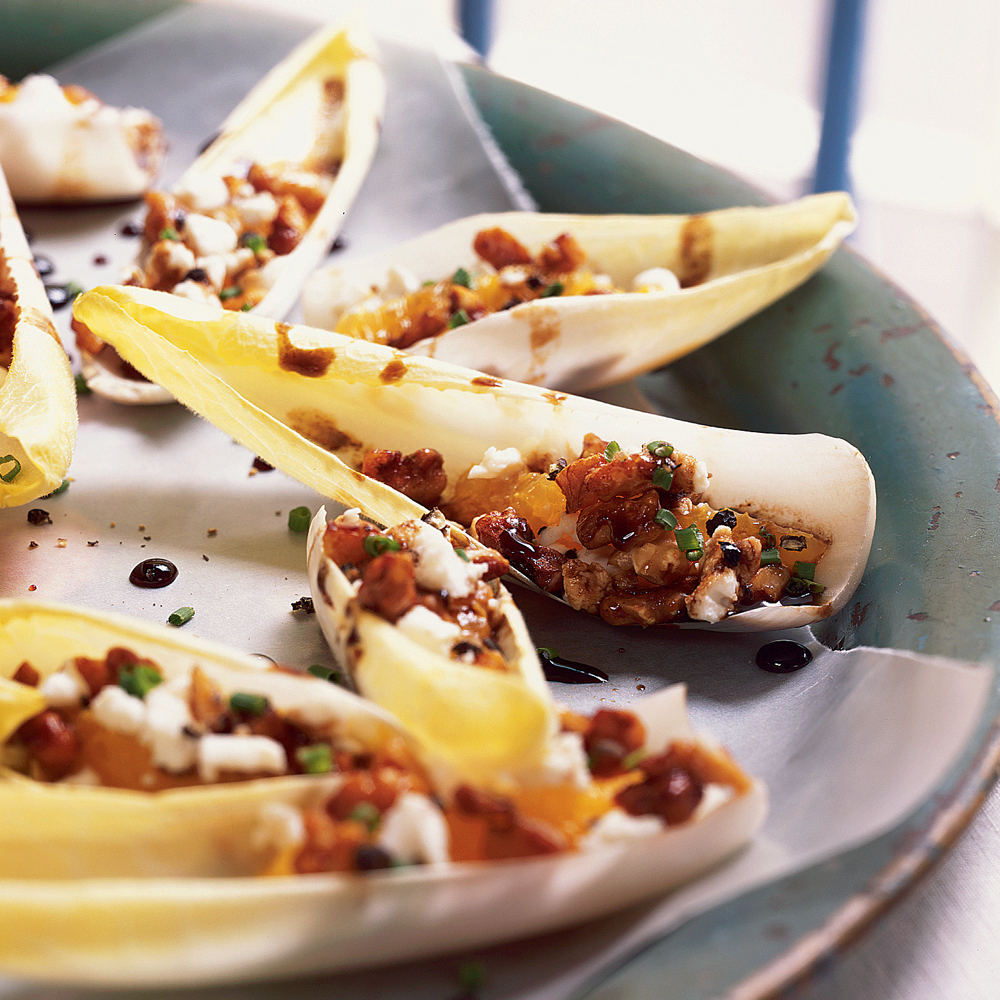 Endive Stuffed with Goat Cheese and Walnuts Endive Stuffed with Goat Cheese and Walnuts