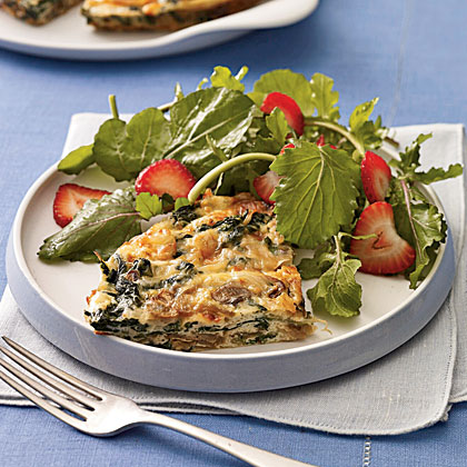 Mushroom and Spinach Frittata With Smoked Gouda