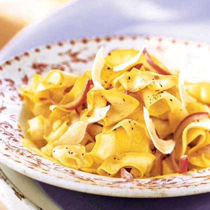 Yellow Squash Ribbons with Red Onion and Parmesan Yellow Squash Ribbons with Red Onion and Parmesan