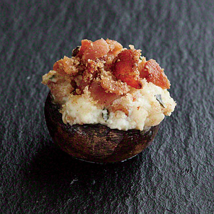 Bacon and Ricotta-Stuffed Mushrooms