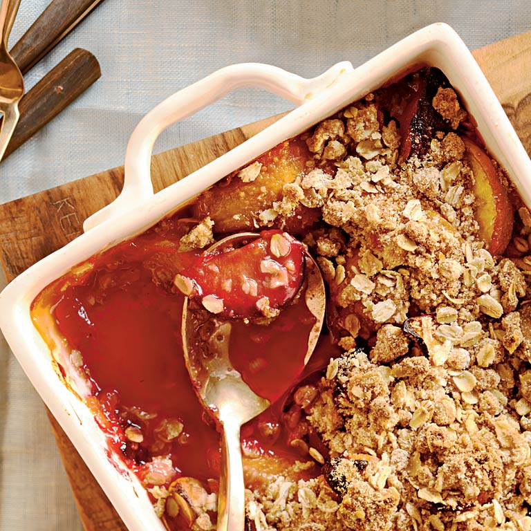Peach, Plum, and Apricot Crisp