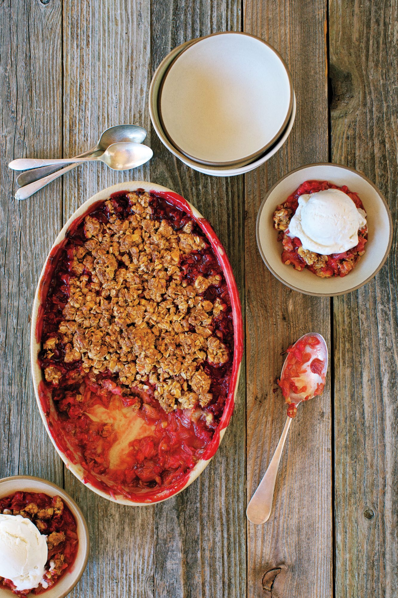 Raspberry-Rhubarb Crisp