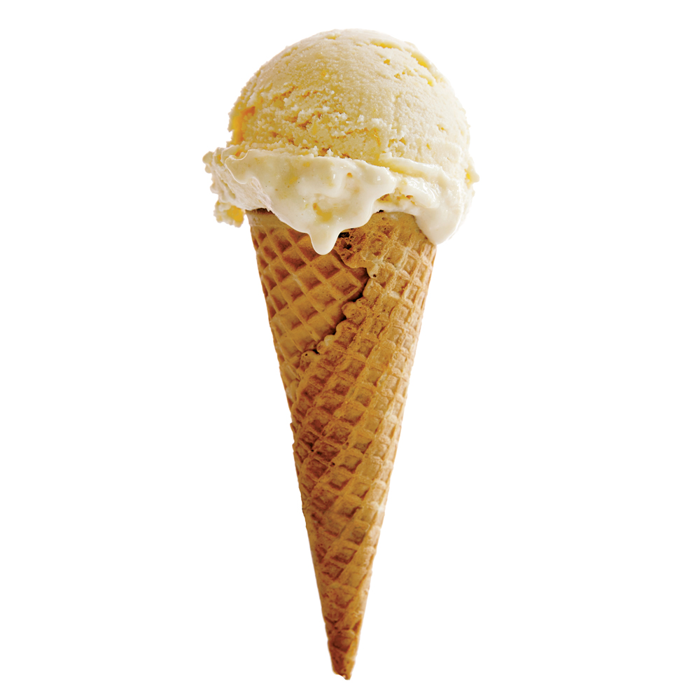 Ginger-Peach Ice-Cream Cones Ginger-Peach Ice-Cream Cones
