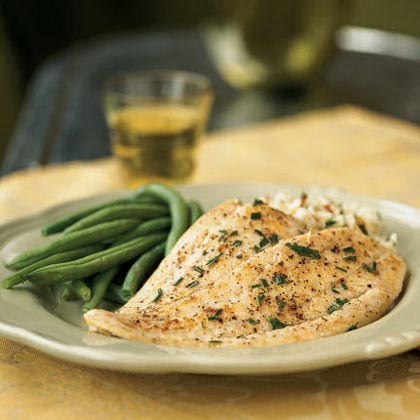 Sole with Tarragon-Butter Sauce Sole with Tarragon-Butter Sauce