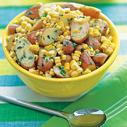 Herb Buttered Potatoes and Corn Herb Buttered Potatoes and Corn