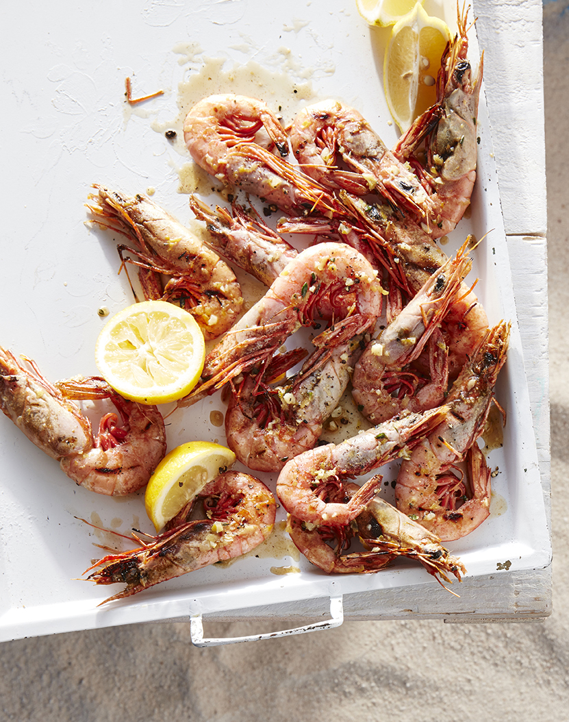 Grilled Royal Reds with Lemony Garlic Butter