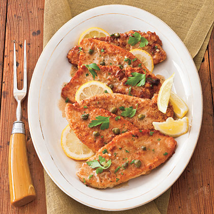 Turkey Cutlets with Lemon-Caper Sauce Turkey Cutlets with Lemon-Caper Sauce