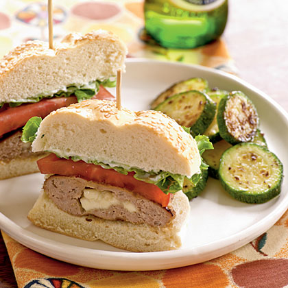 Feta-Stuffed Turkey Burgers