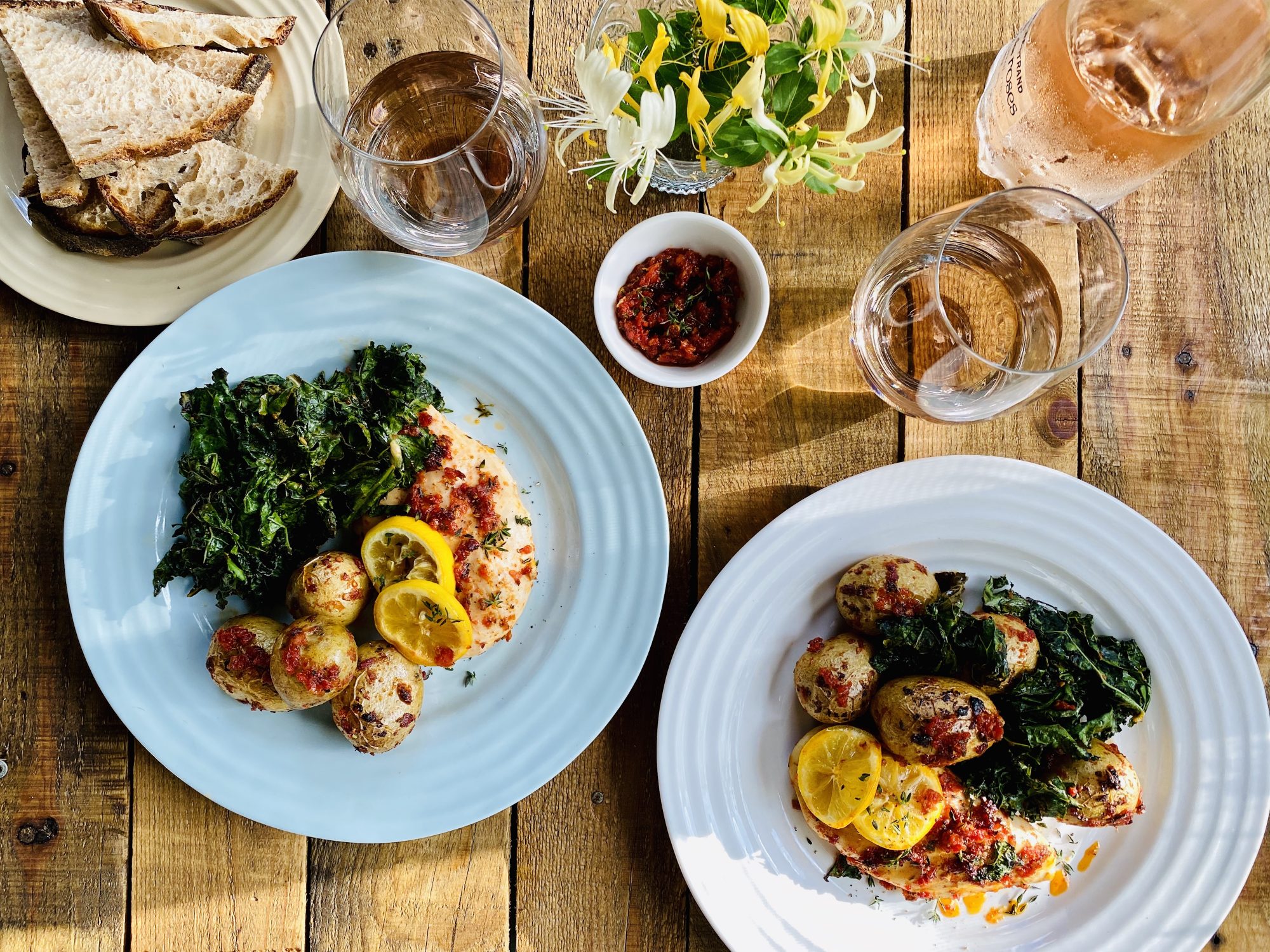 Sheet Pan Lemony Chicken With Potatoes and Kale Sheet Pan Lemony Chicken With Potatoes and Kale