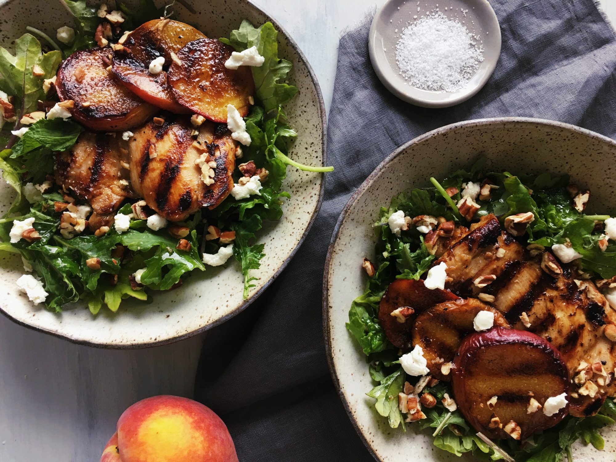 Grilled Ginger-Lime Chicken Thighs with Peaches Grilled Ginger-Lime Chicken Thighs with Peaches