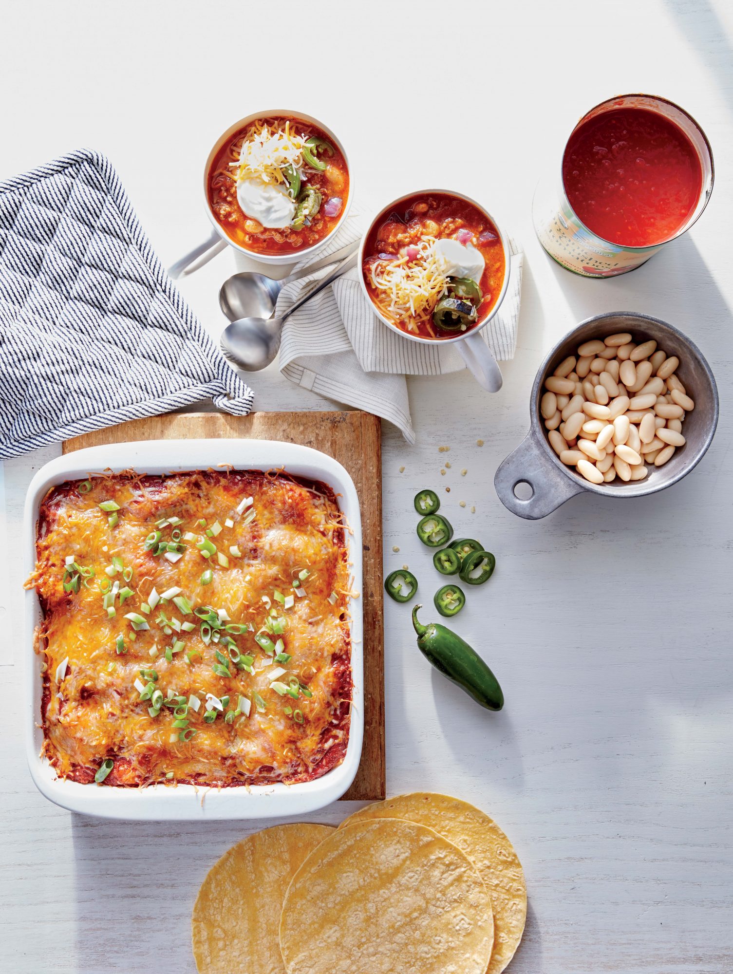 Stacked Chicken Enchiladas