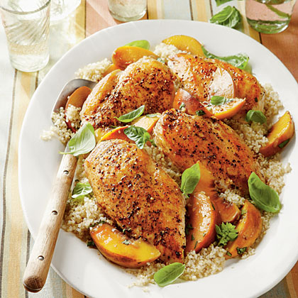 Basil-Peach Chicken Breasts Basil-Peach Chicken Breasts