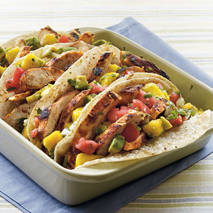 Chicken Tacos with Mango-Avocado Salsa Chicken Tacos with Mango-Avocado Salsa