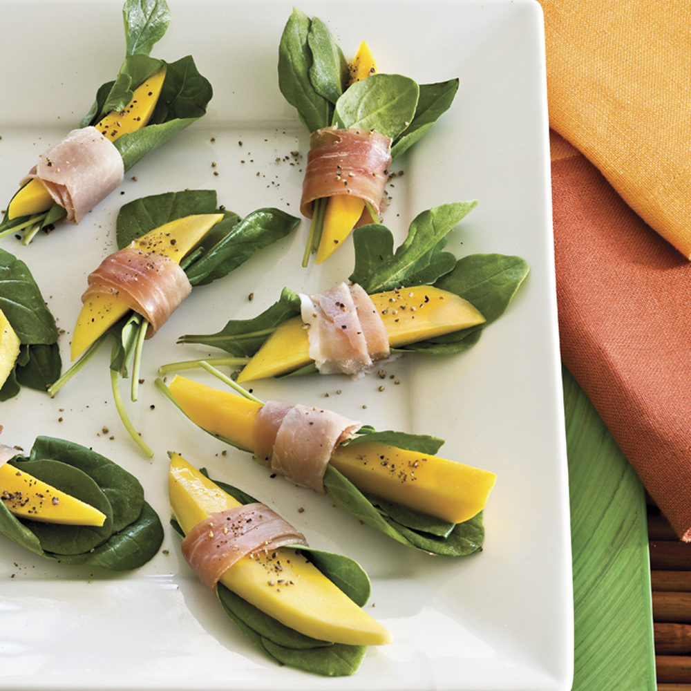 Prosciutto-Wrapped Mango Bites