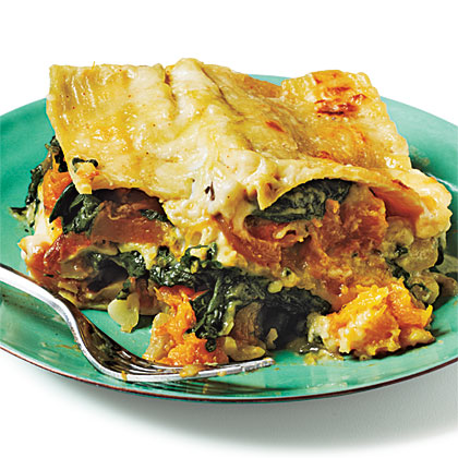 Butternut Squash, Caramelized Onion, and Spinach Lasagna Butternut Squash, Caramelized Onion, and Spinach Lasagna