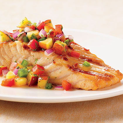 Salmon with Nectarine Salsa Salmon with Nectarine Salsa