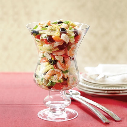 Маринованные креветки с артишоками