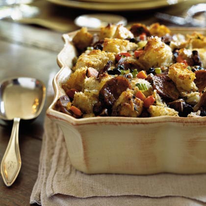 Herbed Bread Stuffing with Mushrooms and Sausage Herbed Bread Stuffing with Mushrooms and Sausage