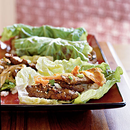 Korean Sesame Beef with Lettuce Wraps Korean Sesame Beef with Lettuce Wraps