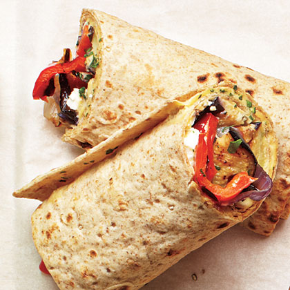 Grilled Veggie and Hummus Wraps Grilled Veggie and Hummus Wraps