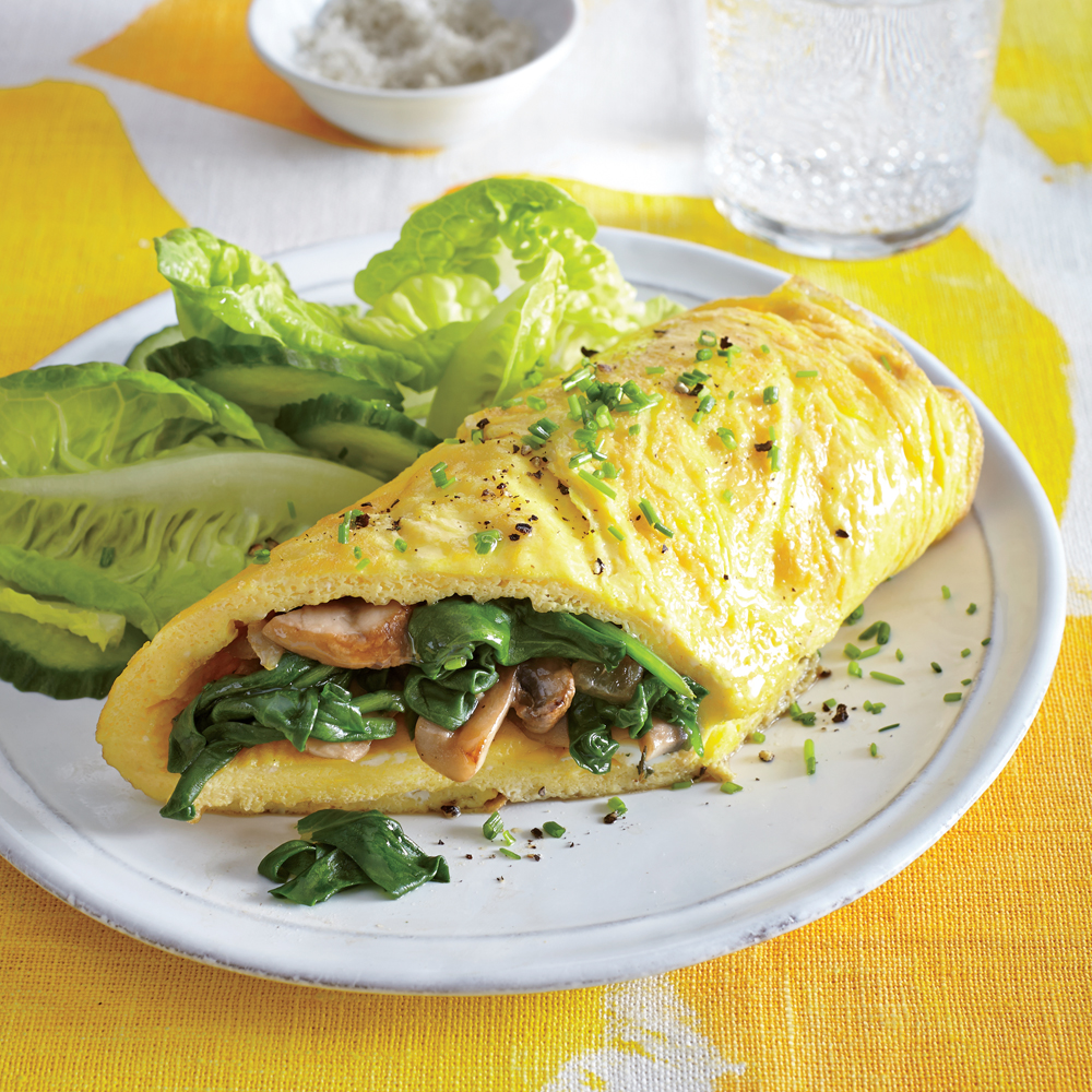 Mushroom and Spinach Omelet Mushroom and Spinach Omelet