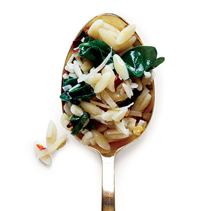 Orzo with Garlicky Spinach Orzo with Garlicky Spinach