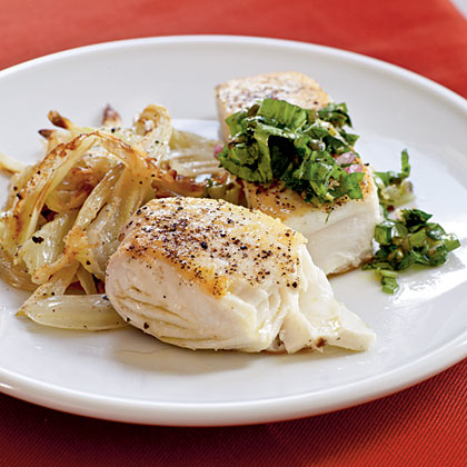 Halibut with Caper Salsa Verde Halibut with Caper Salsa Verde