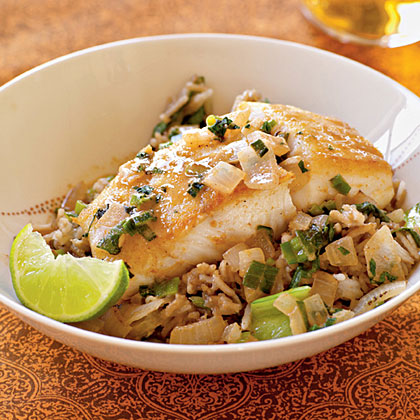 Halibut with Coconut-Red Curry Sauce Halibut with Coconut-Red Curry Sauce