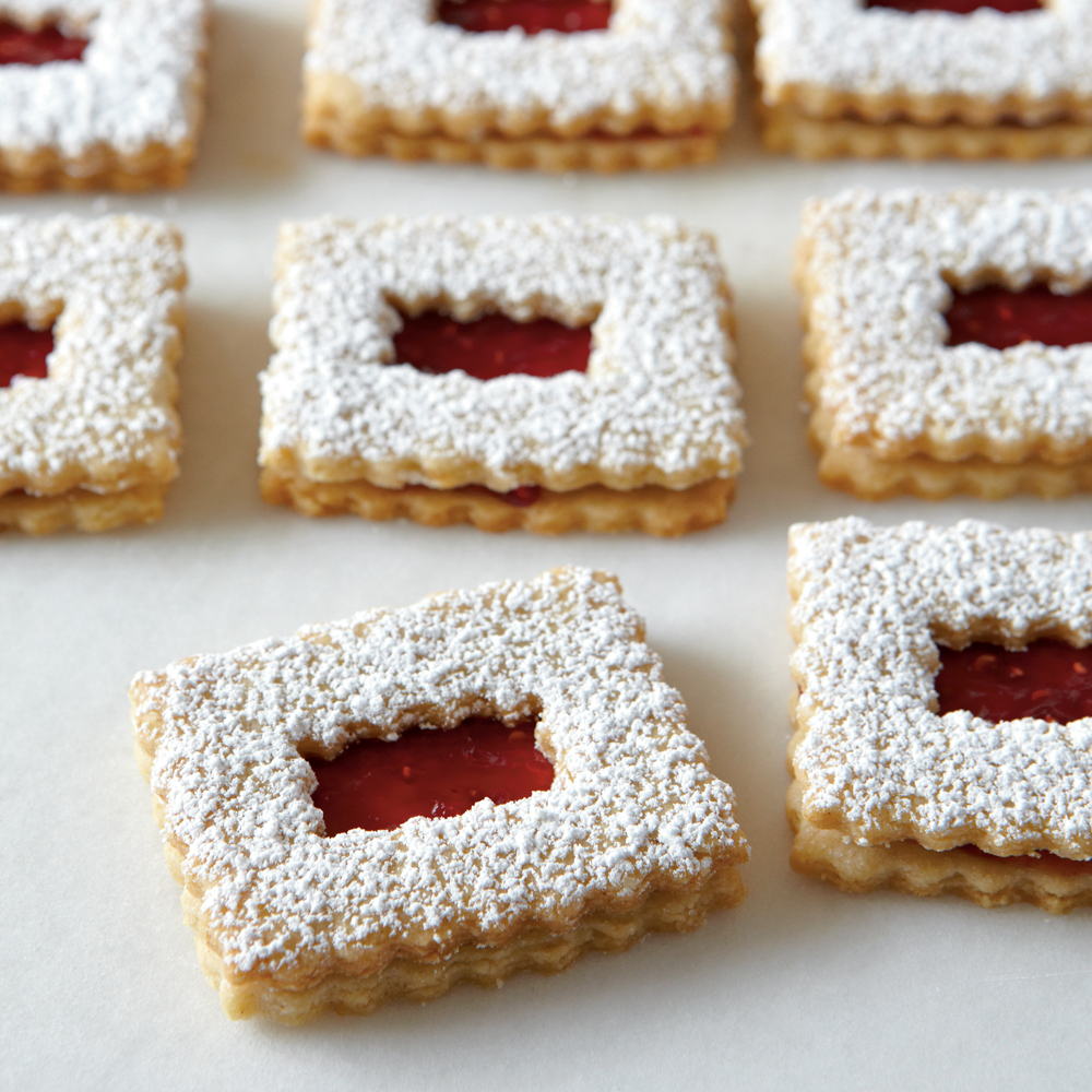 Raspberry Linzer Cookies