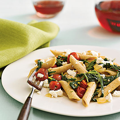Penne With Spinach and Feta Penne With Spinach and Feta