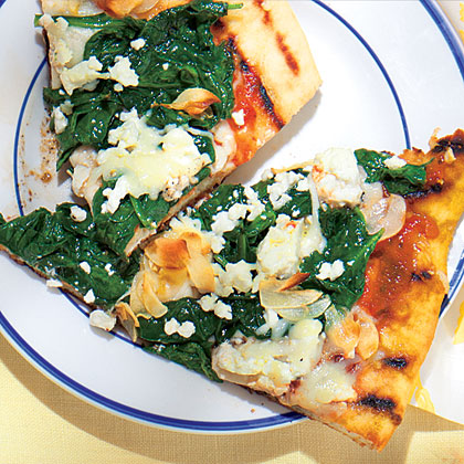 Spinach-Feta Pizza