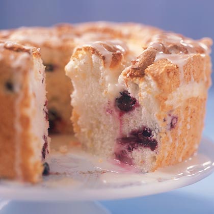 Blueberry Angel Food Cake