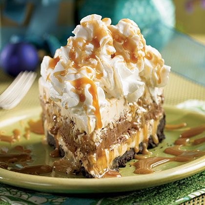 Mile-High Turtle Ice Cream Pie