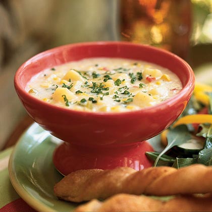 Potato, Corn, and Leek Chowder