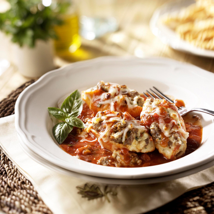 Shells with Italian Sausage and Ricotta Stuffing
