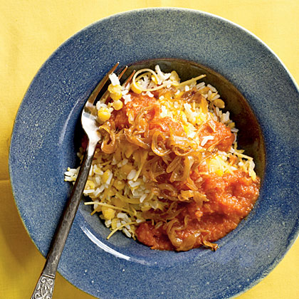 Rice and Lentils with Spicy Tomato Sauce Rice and Lentils with Spicy Tomato Sauce