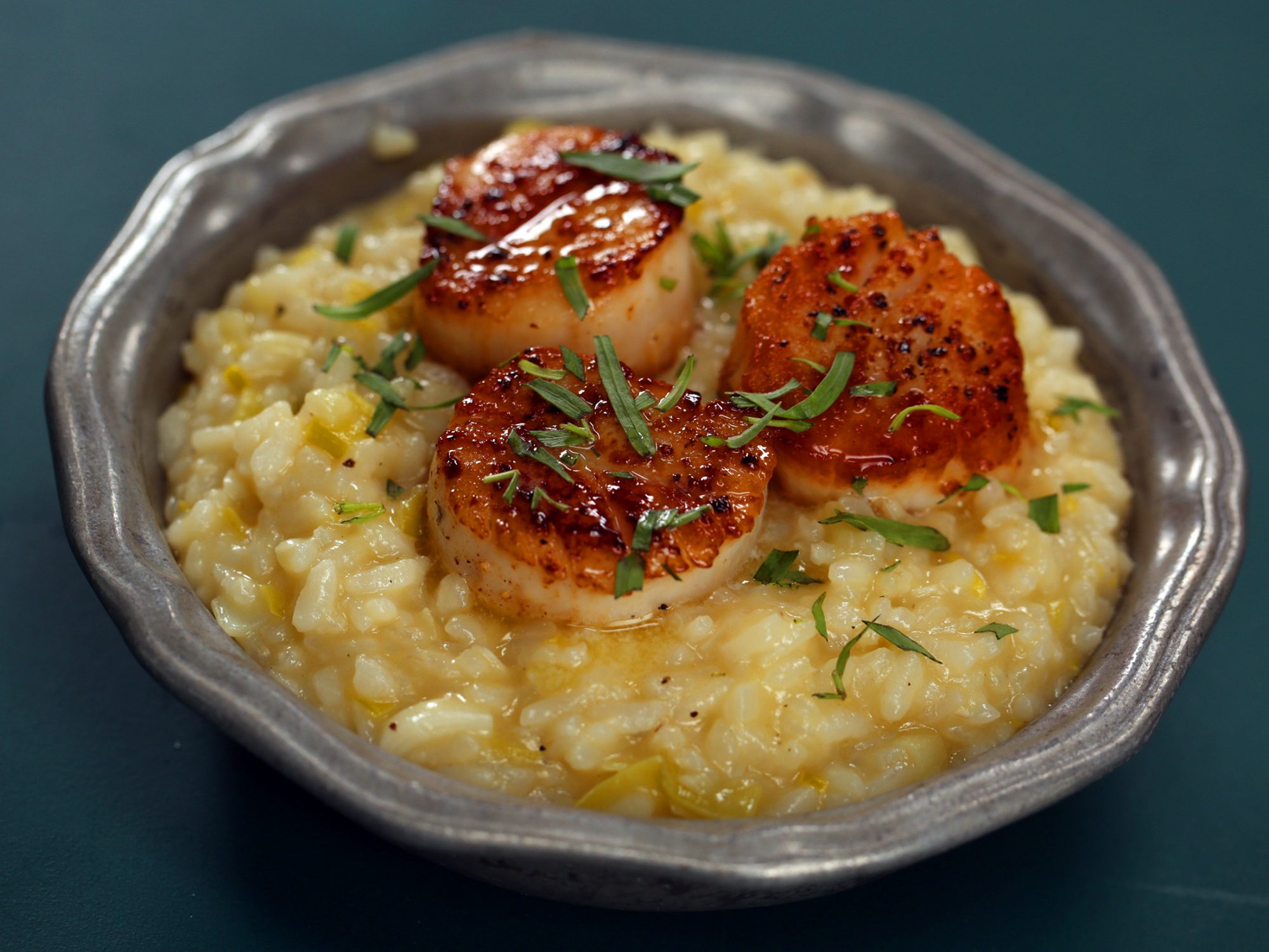 Instant Pot Risotto with Seared Scallops