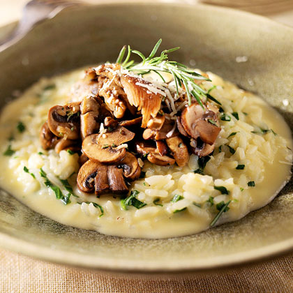 Smoked-Gouda Risotto with Spinach and Mushrooms Smoked-Gouda Risotto with Spinach and Mushrooms