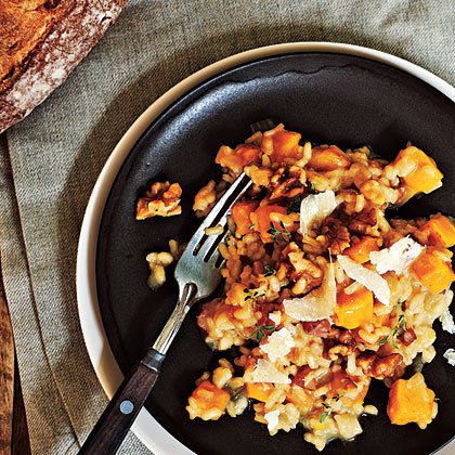 Roasted Butternut Squash Risotto with Sugared Walnuts Roasted Butternut Squash Risotto with Sugared Walnuts