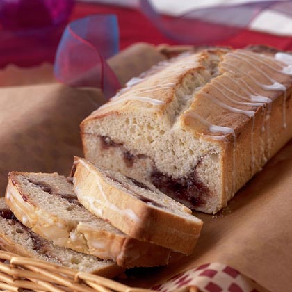 Sour Cream Raspberry Swirl Loaf