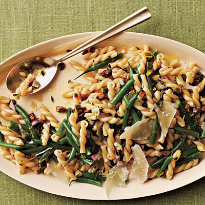 Gemelli Salad with Green Beans, Pistachios, and Lemon-Thyme Vinaigrette Gemelli Salad with Green Beans, Pistachios, and Lemon-Thyme Vinaigrette