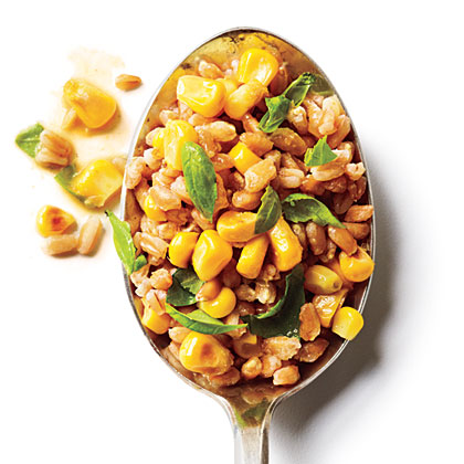 Basil and Corn Farro Salad Basil and Corn Farro Salad