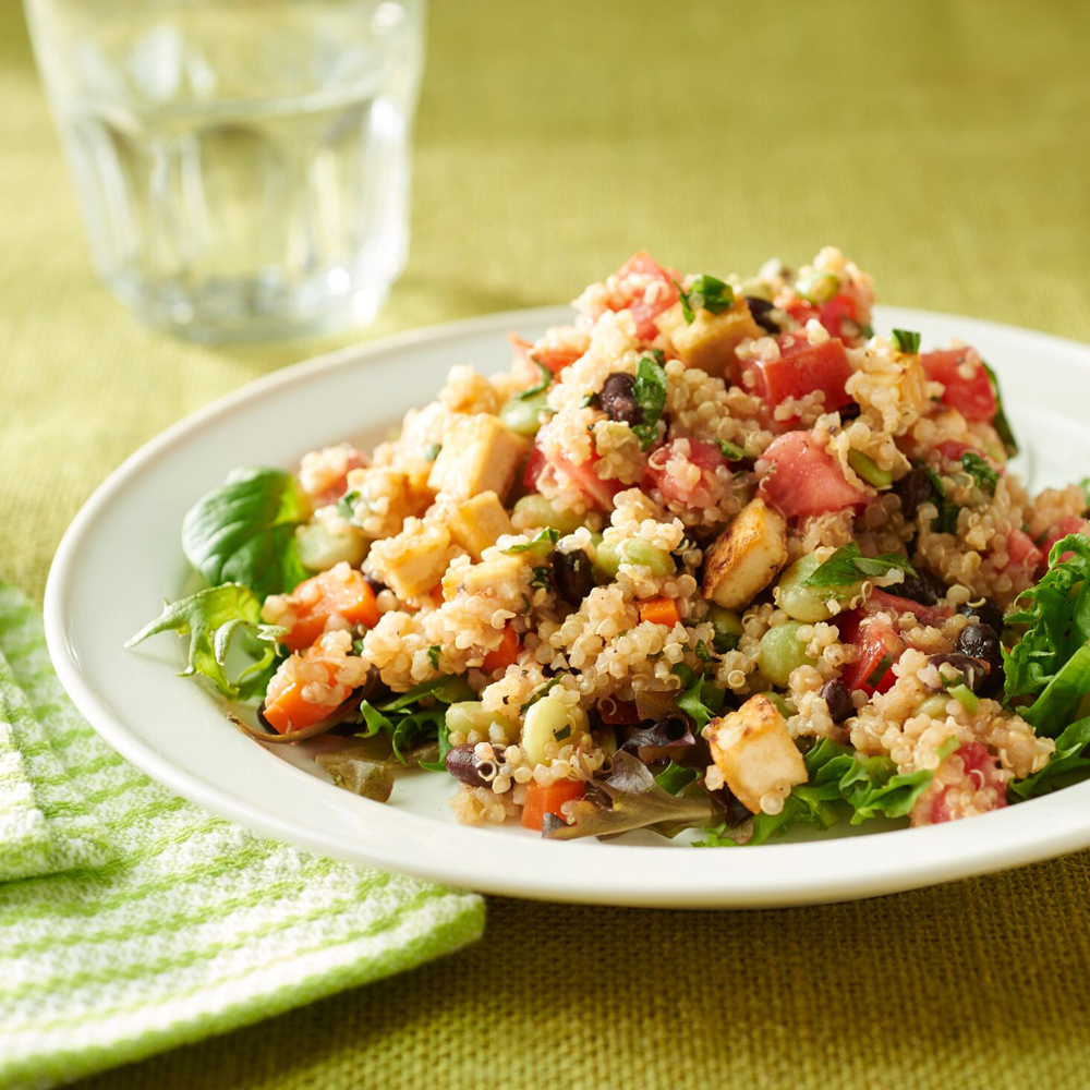 Black Bean-Quinoa Salad with Basil-Lemon Dressing