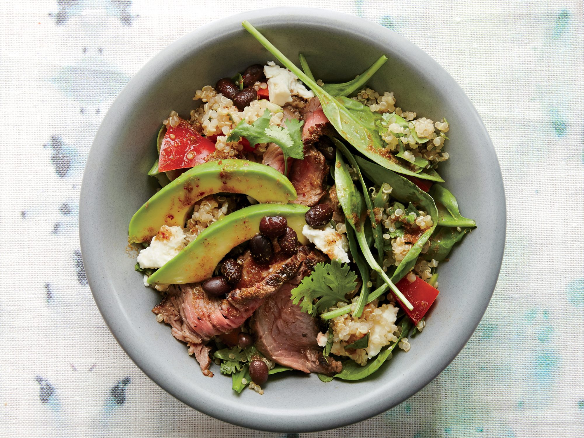 Black Bean Quinoa Salad with Chipotle Steak
