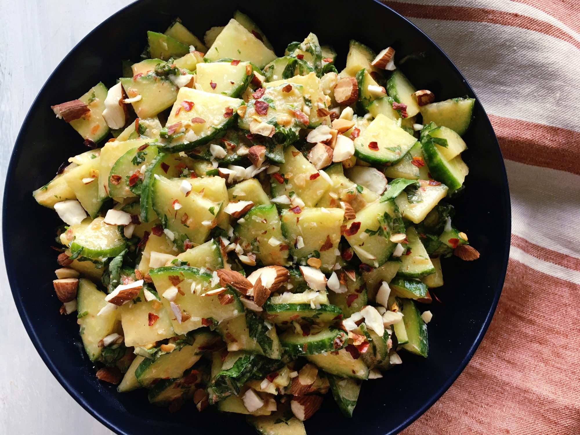 Cucumber Salad with Spicy Tahini Dressing Cucumber Salad with Spicy Tahini Dressing