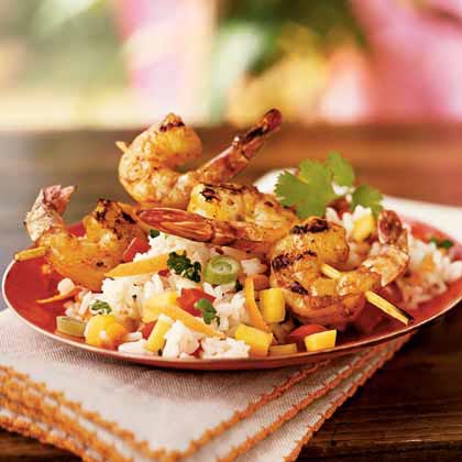 Mango Rice Salad with Grilled Shrimp Mango Rice Salad with Grilled Shrimp